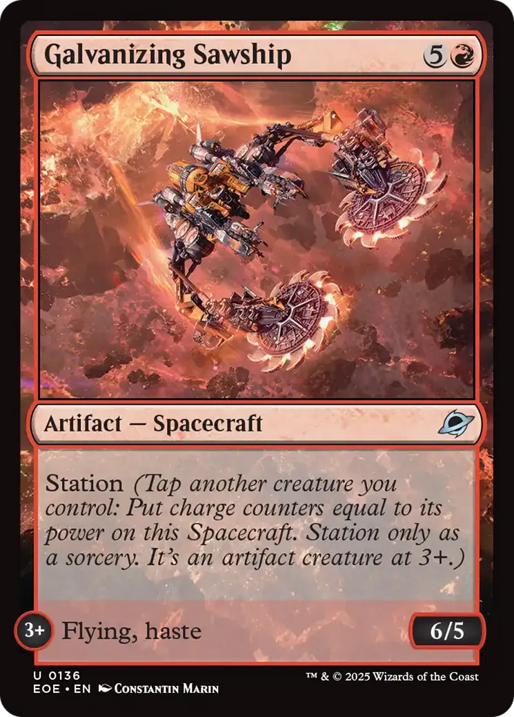 Vaisseau à scies zingant — Edge of Eternities — Magic: The Gathering