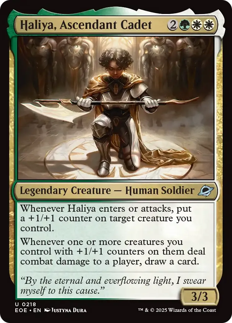 Haliya, cadette ascendante — Edge of Eternities — Magic: The Gathering