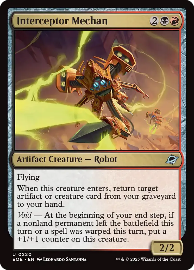 Intercepteur mécan — Edge of Eternities — Magic: The Gathering