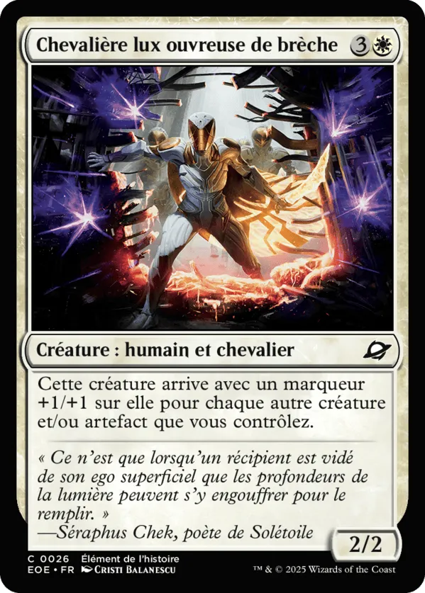 Chevalière lux ouvreuse de brèche — Edge of Eternities — Magic: The Gathering