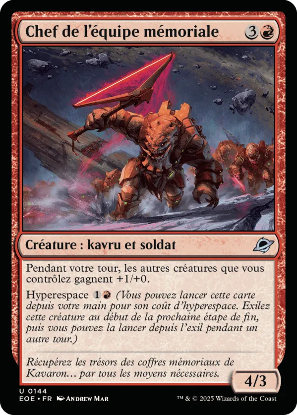 Chef de l'équipe mémoriale — Edge of Eternities — Magic: The Gathering