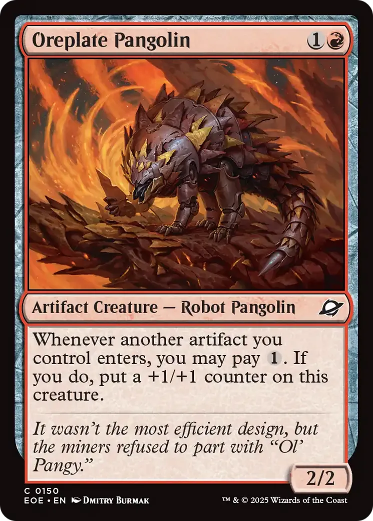 Pangolin à plaques de minerai — Edge of Eternities — Magic: The Gathering