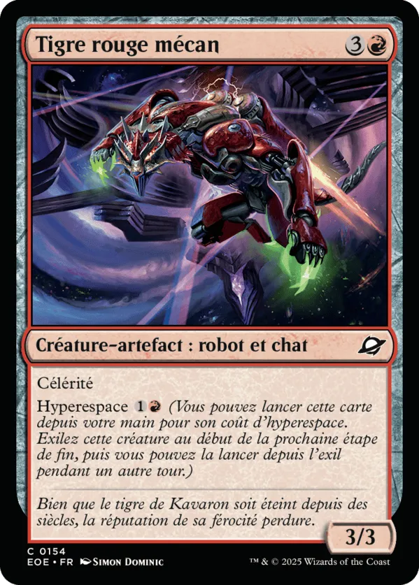 Tigre rouge mécan — Edge of Eternities — Magic: The Gathering