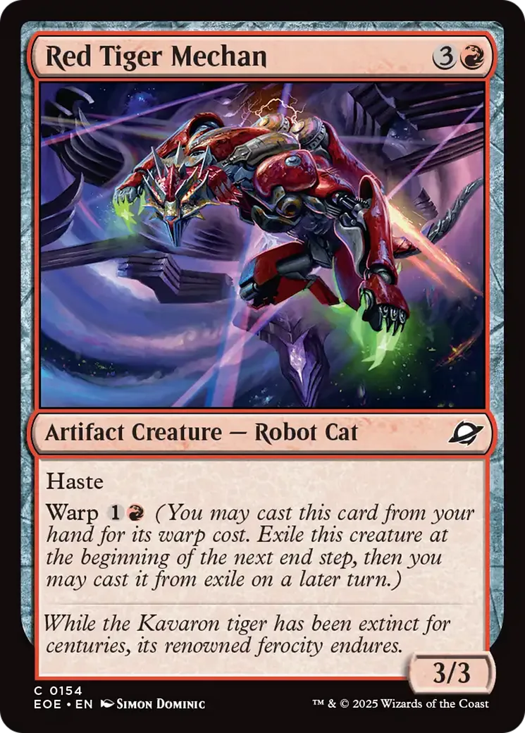 Tigre rouge mécan — Edge of Eternities — Magic: The Gathering