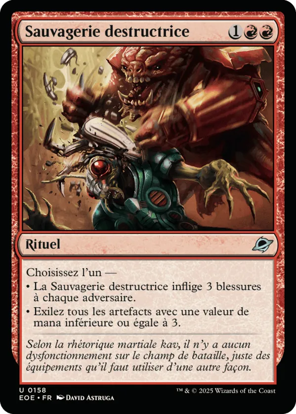 Sauvagerie destructrice — Edge of Eternities — Magic: The Gathering