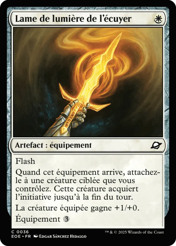 Lame de lumière de l'écuyer — Edge of Eternities — Magic: The Gathering