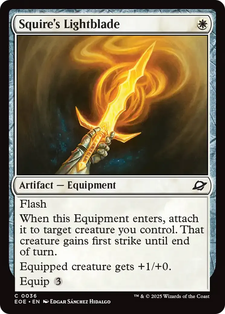 Squire's Lightblade from Edge of Eternities - Magic: The Gathering