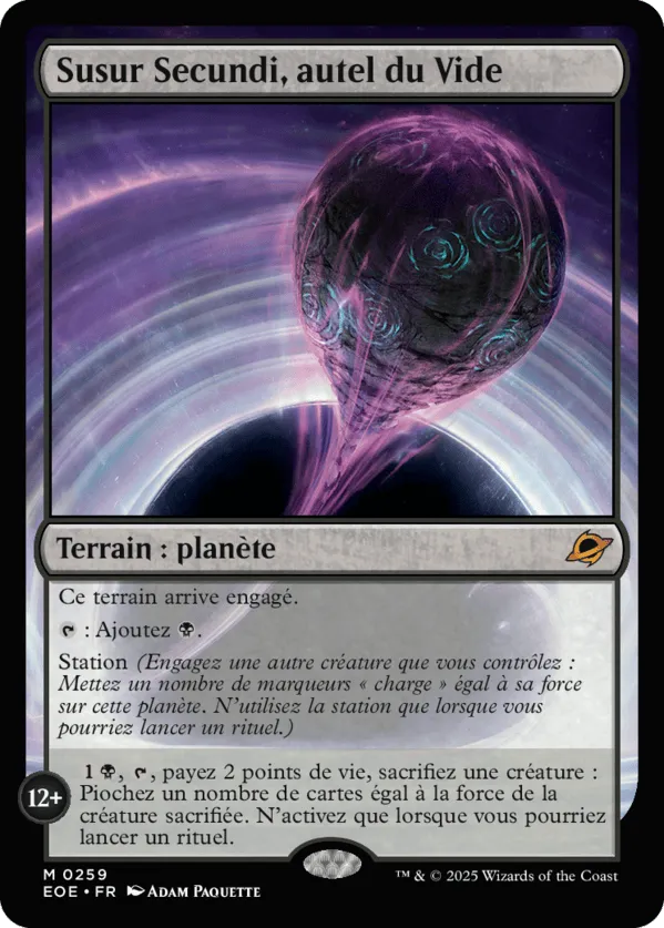 Susur Secundi, autel du Vide — Edge of Eternities — Magic: The Gathering