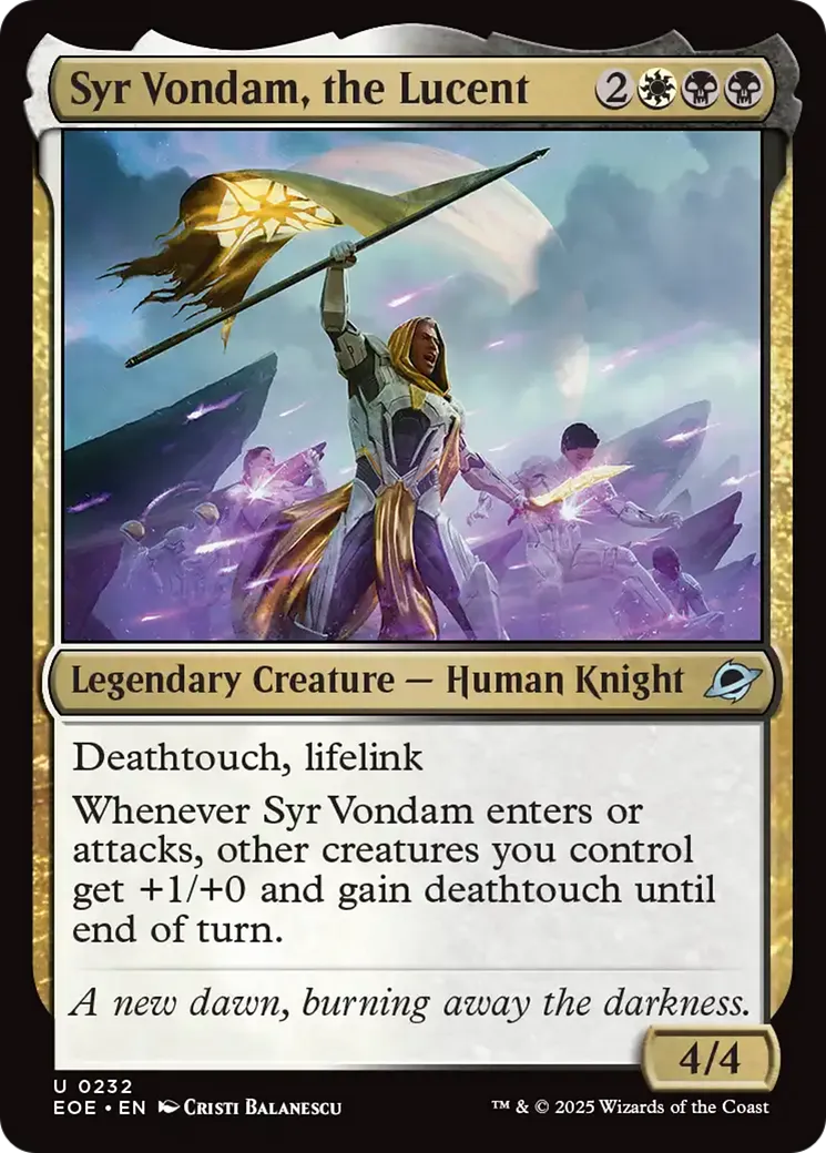 Syr Vondam, le lumineux — Edge of Eternities — Magic: The Gathering