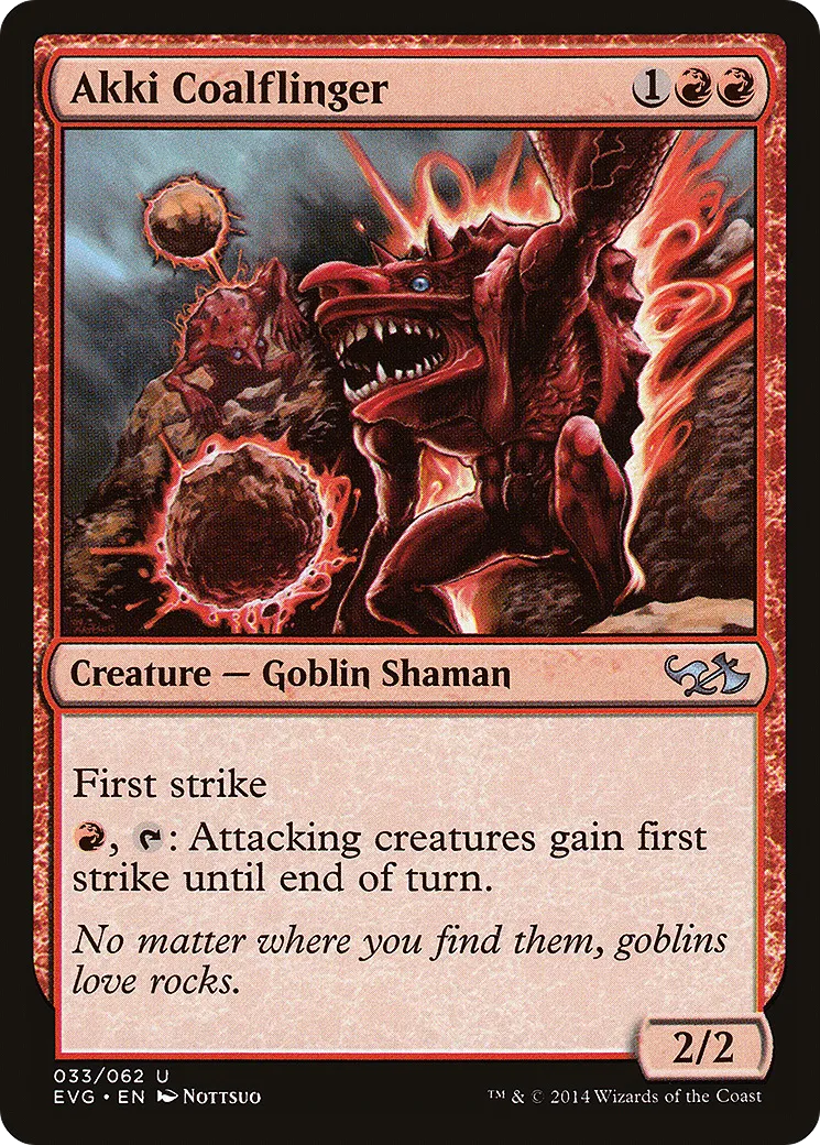 Akki lance-charbon — Duel Decks Anthology: Elves vs. Goblins — Magic: The Gathering