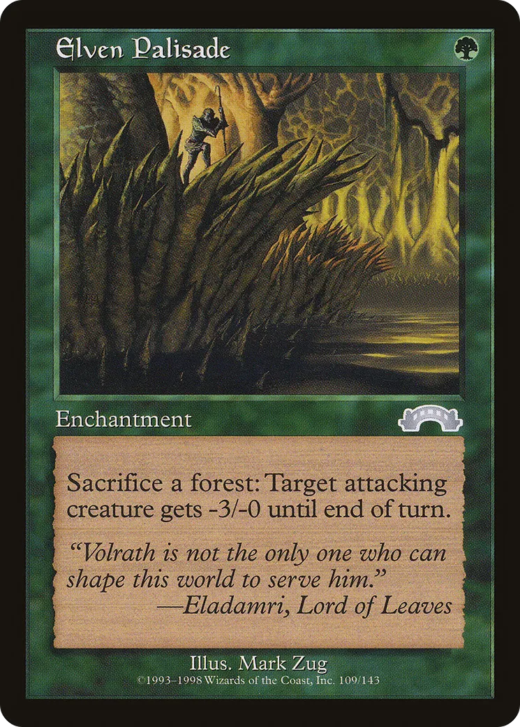 Palissade elfique — Exodus — Magic: The Gathering