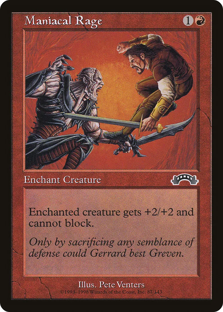 Maniacal Rage — Exodus — Magic: The Gathering
