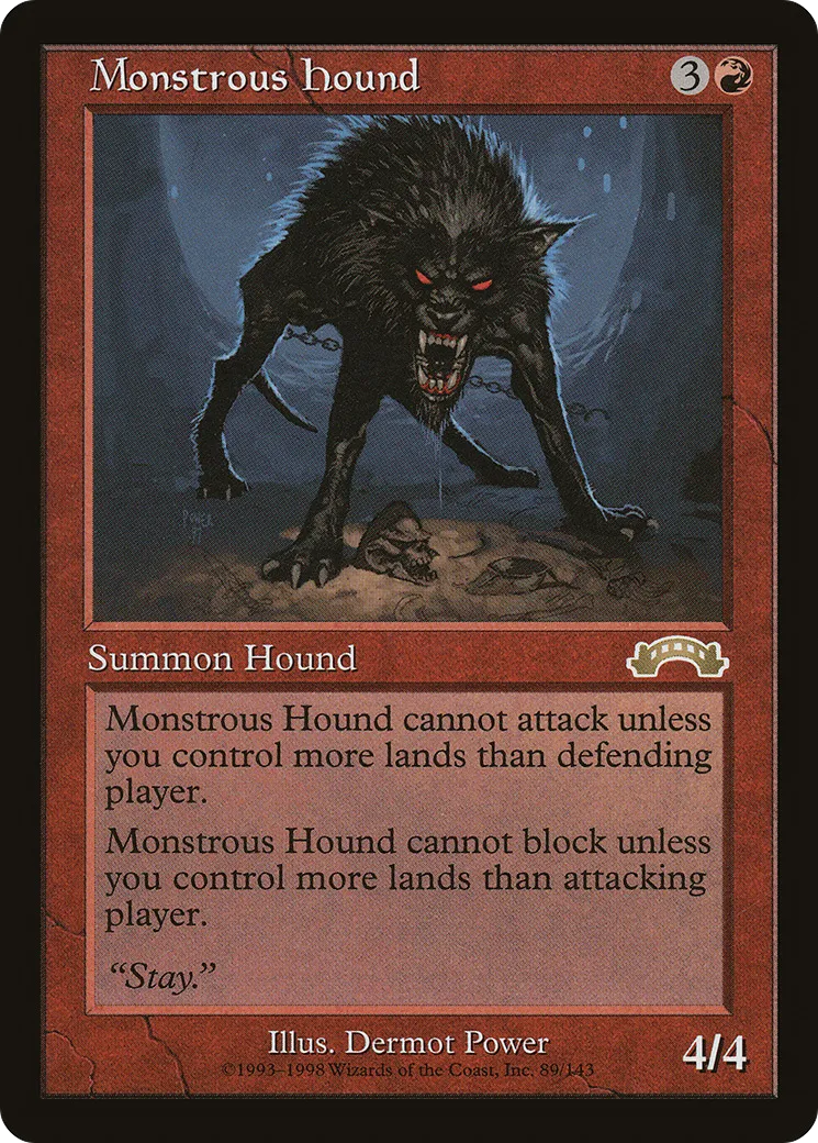 Chien monstrueux — Exodus — Magic: The Gathering