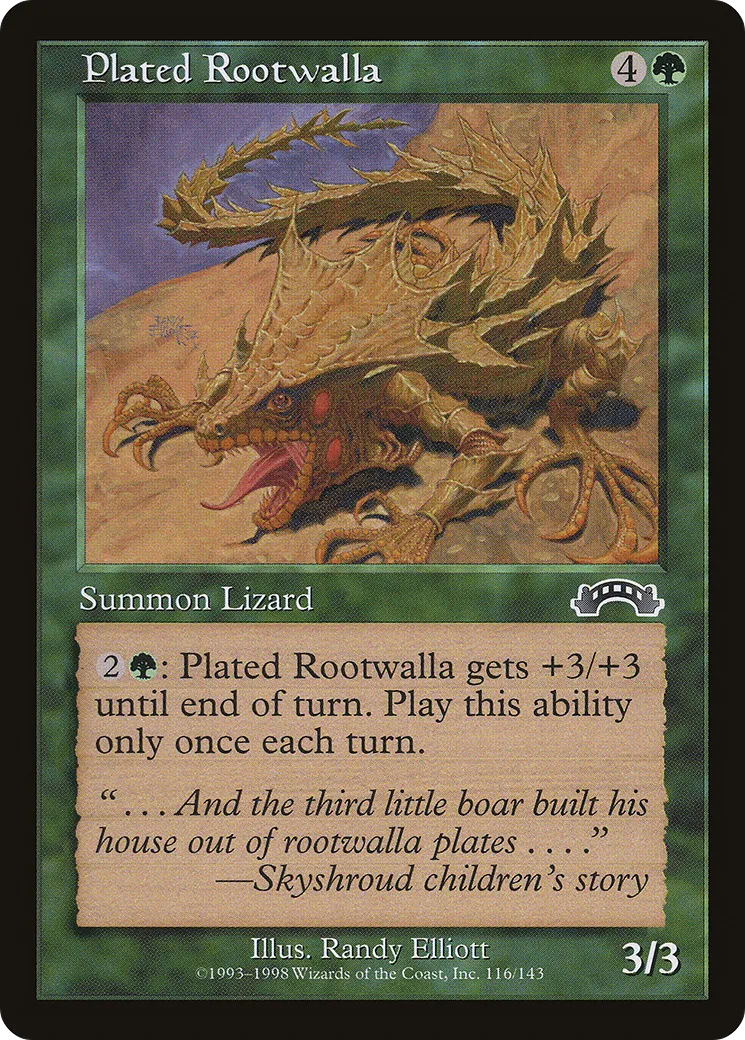 Plated Rootwalla — Exodus — Magic: The Gathering