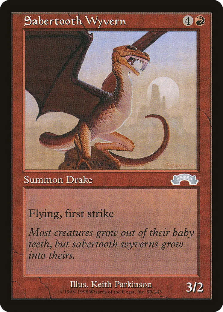 Sabertooth Wyvern — Exodus — Magic: The Gathering