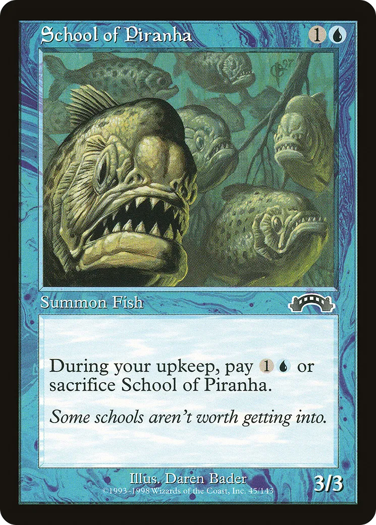 School of Piranha — Exodus — Magic: The Gathering