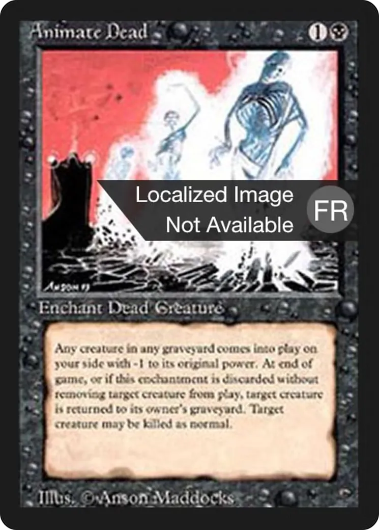Animate Dead — Foreign Black Border — Magic: The Gathering