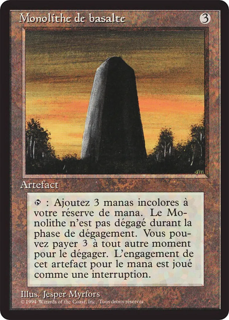 Basalt Monolith from Foreign Black Border - Magic: The Gathering