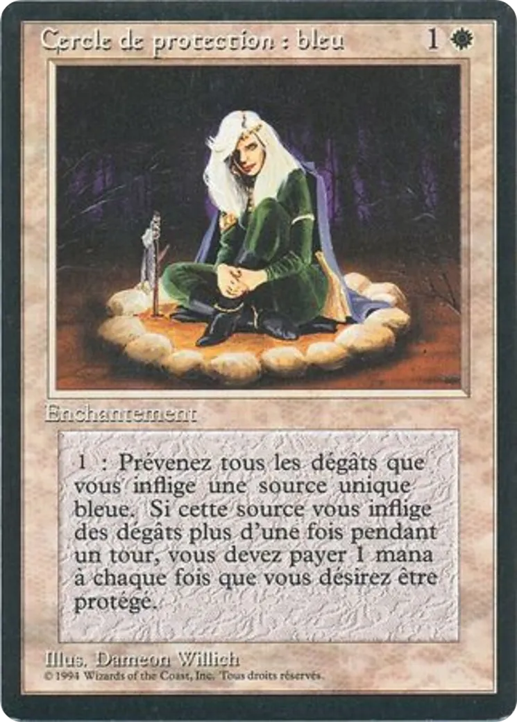 Circle of Protection: Blue — Foreign Black Border — Magic: The Gathering