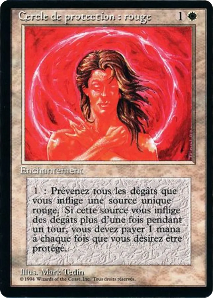 Cercle de protection : rouge — Foreign Black Border — Magic: The Gathering