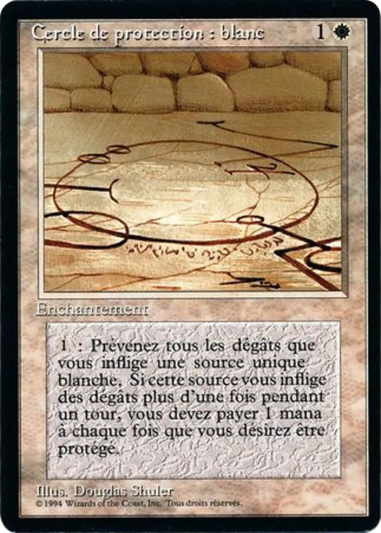 Circle of Protection: White — Foreign Black Border — Magic: The Gathering