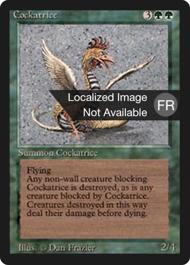 Cockatrice — Foreign Black Border — Magic: The Gathering