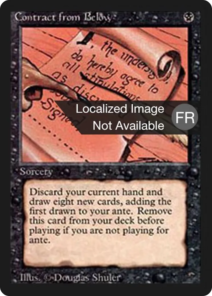 Contract from Below — Foreign Black Border — Magic: The Gathering