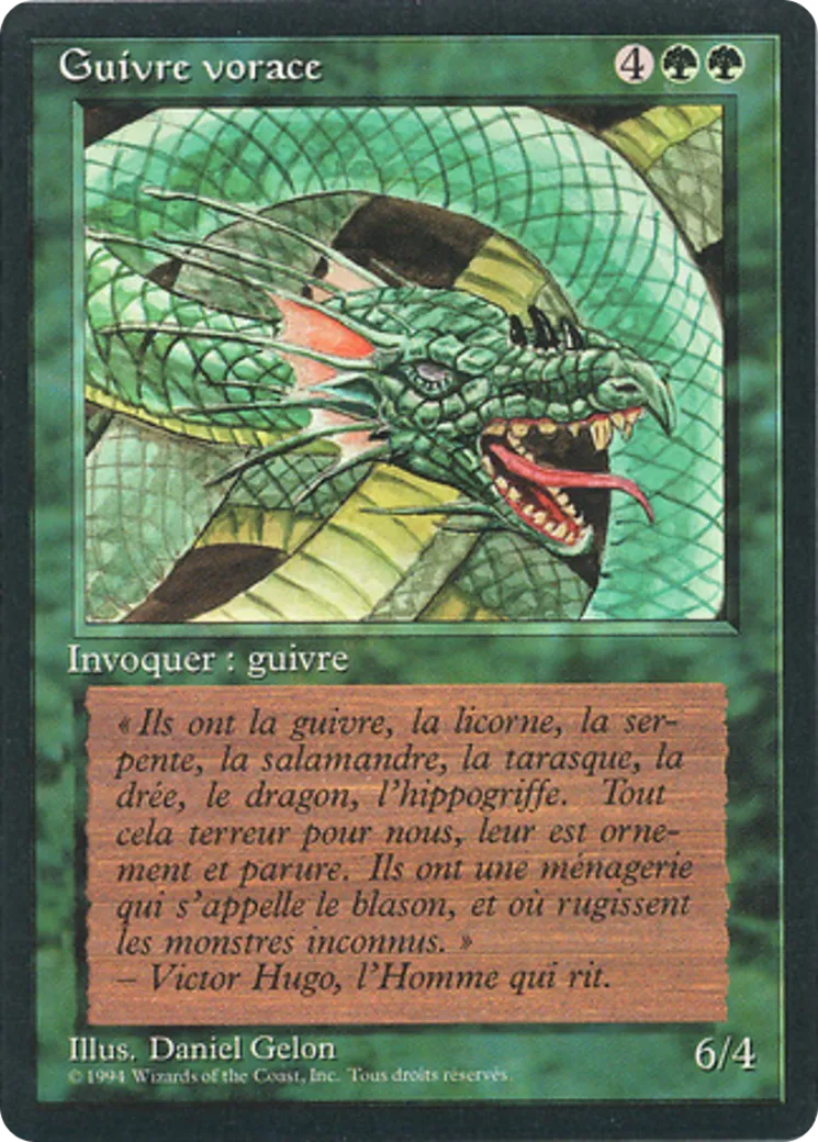 Guivre vorace — Foreign Black Border — Magic: The Gathering