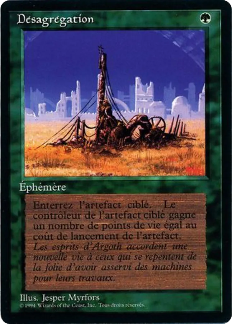 Crumble — Foreign Black Border — Magic: The Gathering