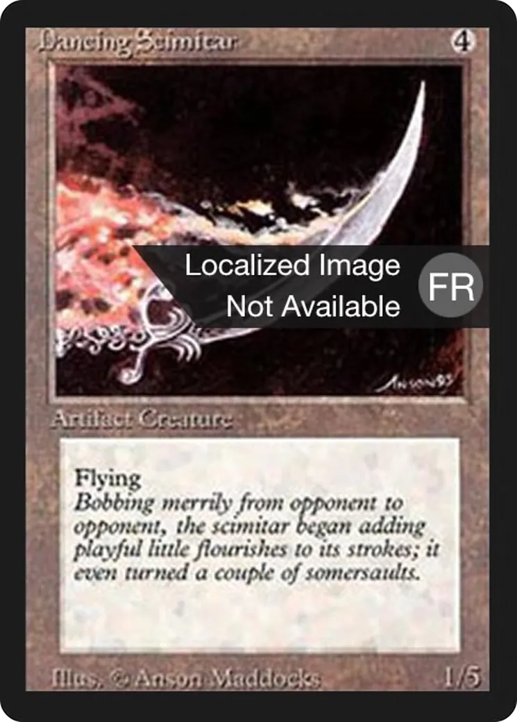 Cimeterre dansant — Foreign Black Border — Magic: The Gathering