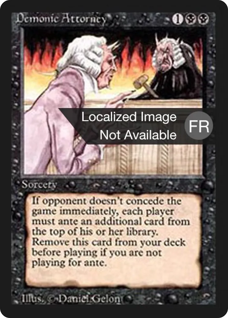 Demonic Attorney — Foreign Black Border — Magic: The Gathering