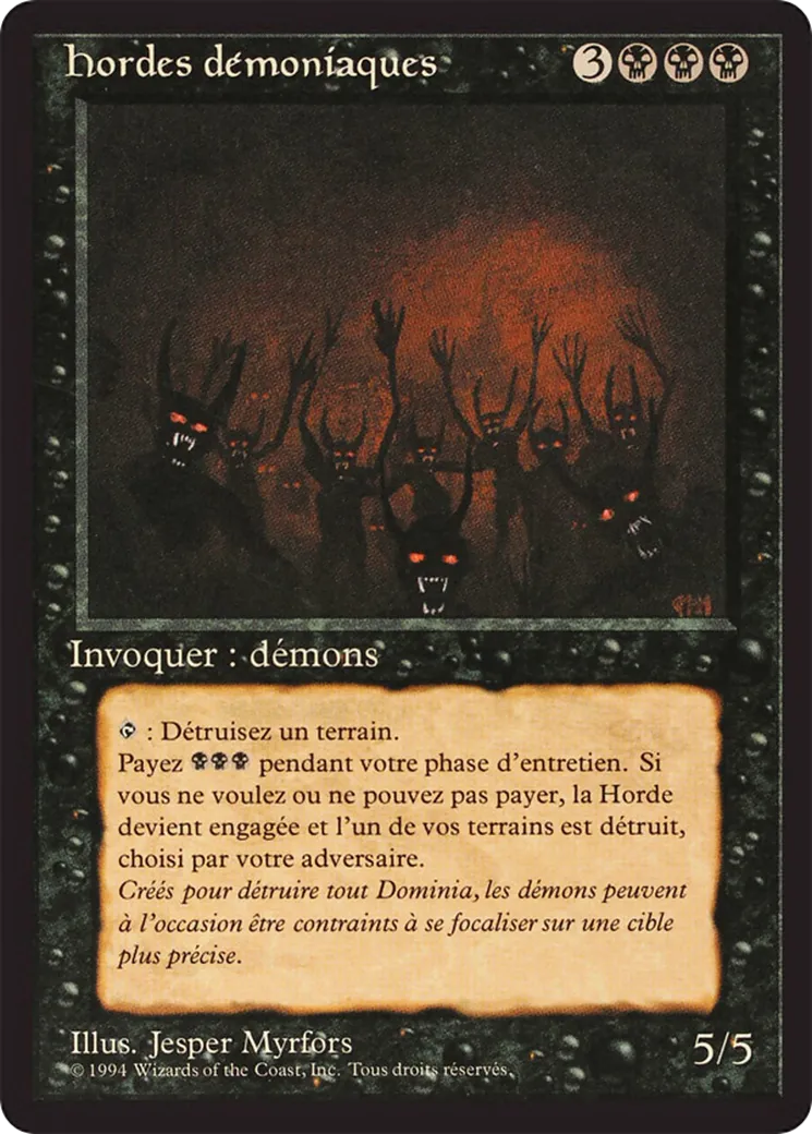 Hordes démoniaques — Foreign Black Border — Magic: The Gathering