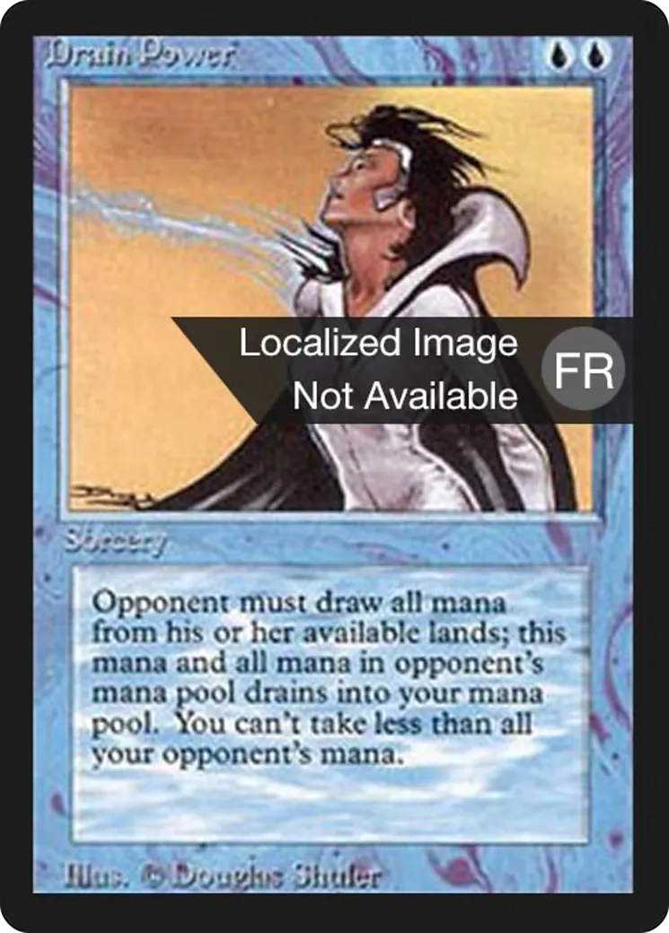 Drain Power — Foreign Black Border — Magic: The Gathering