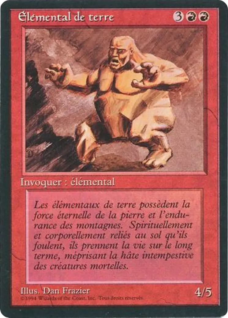 Élémental de terre — Foreign Black Border — Magic: The Gathering