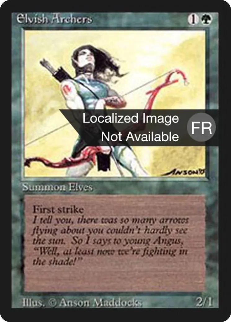 Archers elfes — Foreign Black Border — Magic: The Gathering
