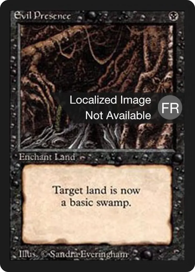 Evil Presence — Foreign Black Border — Magic: The Gathering