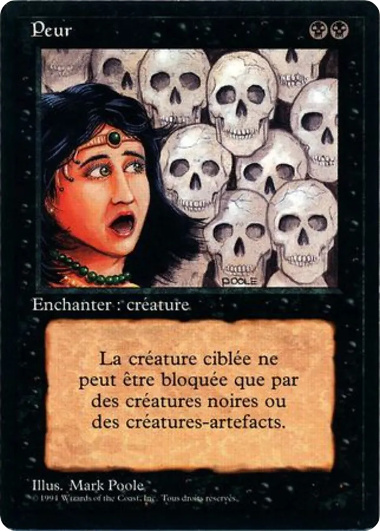 Peur — Foreign Black Border — Magic: The Gathering
