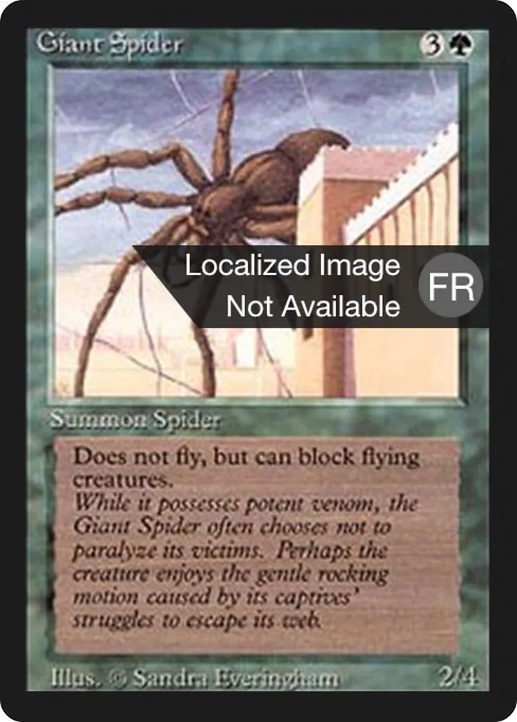 Giant Spider — Foreign Black Border — Magic: The Gathering