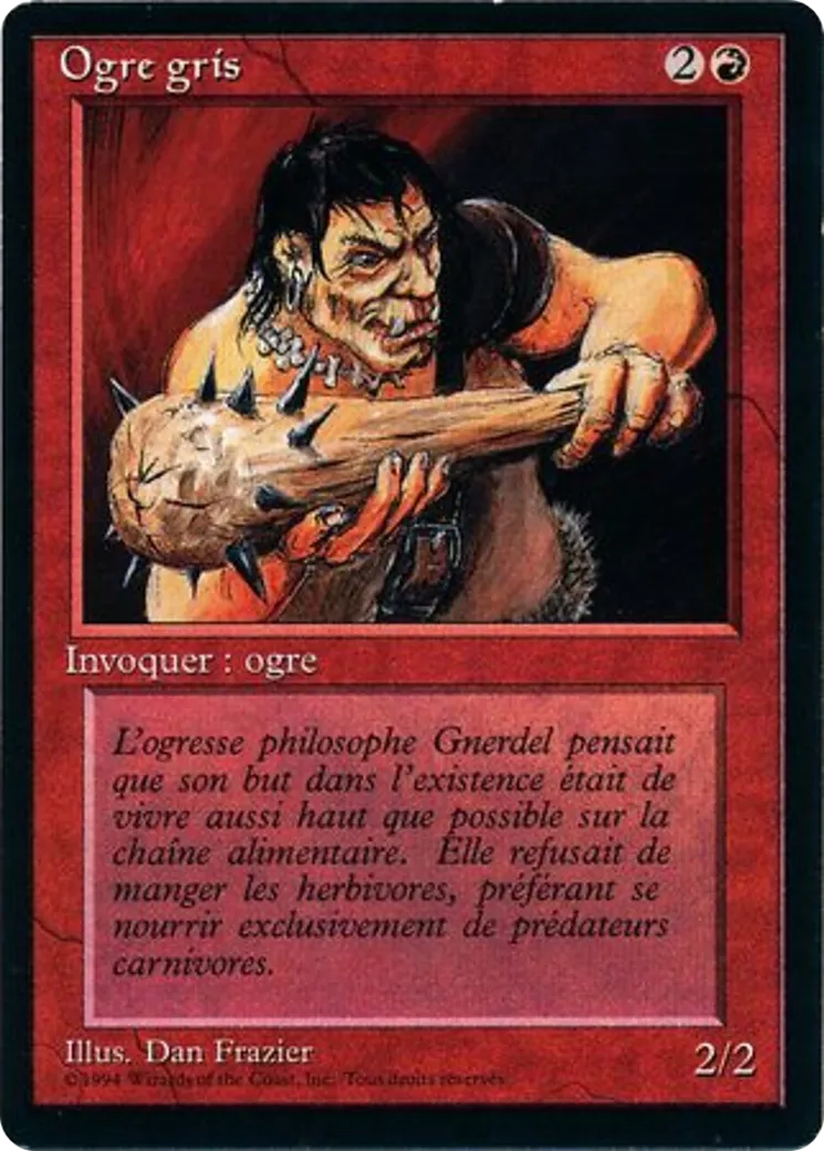 Gray Ogre — Foreign Black Border — Magic: The Gathering