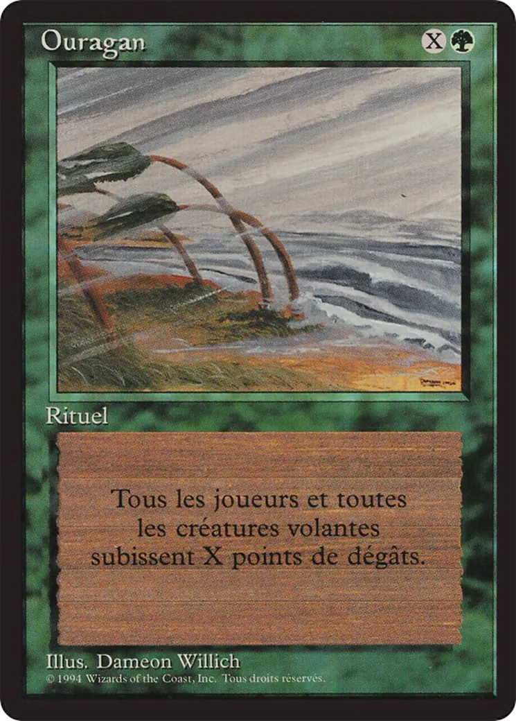 Hurricane — Foreign Black Border — Magic: The Gathering