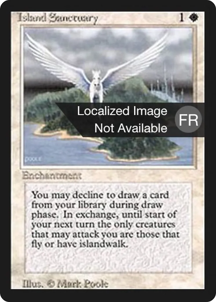 Island Sanctuary — Foreign Black Border — Magic: The Gathering
