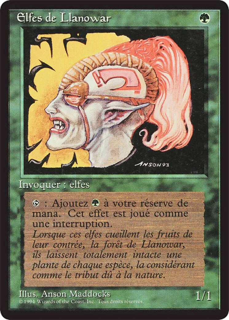 Llanowar Elves — Foreign Black Border — Magic: The Gathering