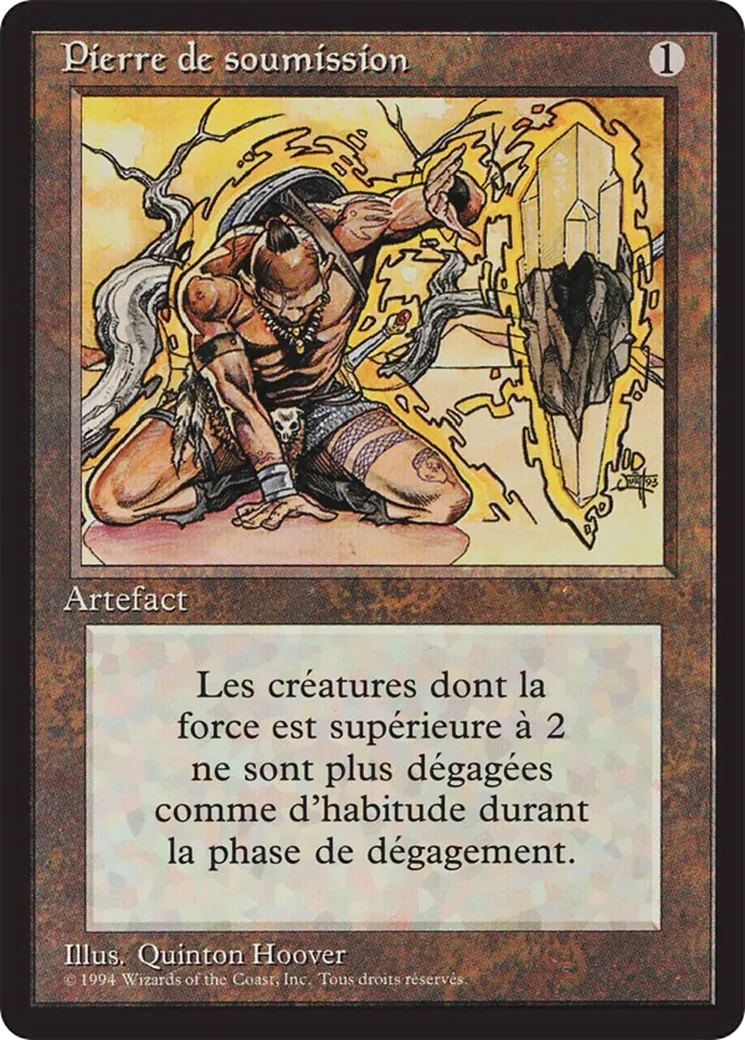 Pierre de soumission — Foreign Black Border — Magic: The Gathering