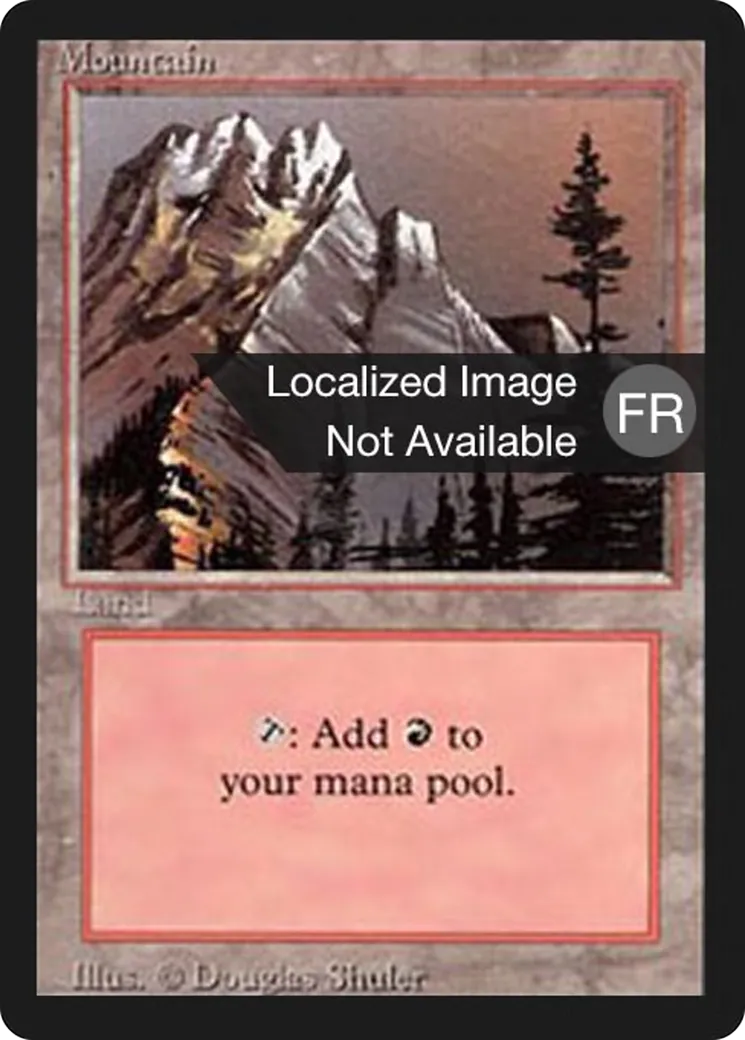 Mountain — Foreign Black Border — Magic: The Gathering