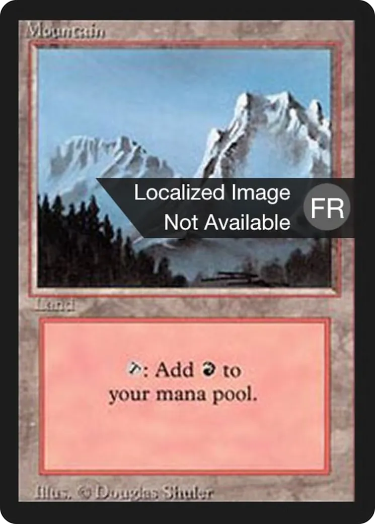 Mountain — Foreign Black Border — Magic: The Gathering