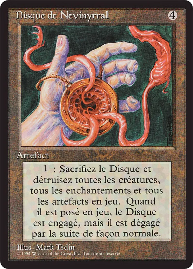 Disque de Nevinyrral — Foreign Black Border — Magic: The Gathering