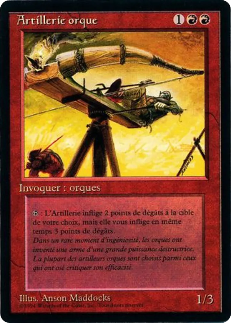 Orcish Artillery — Foreign Black Border — Magic: The Gathering