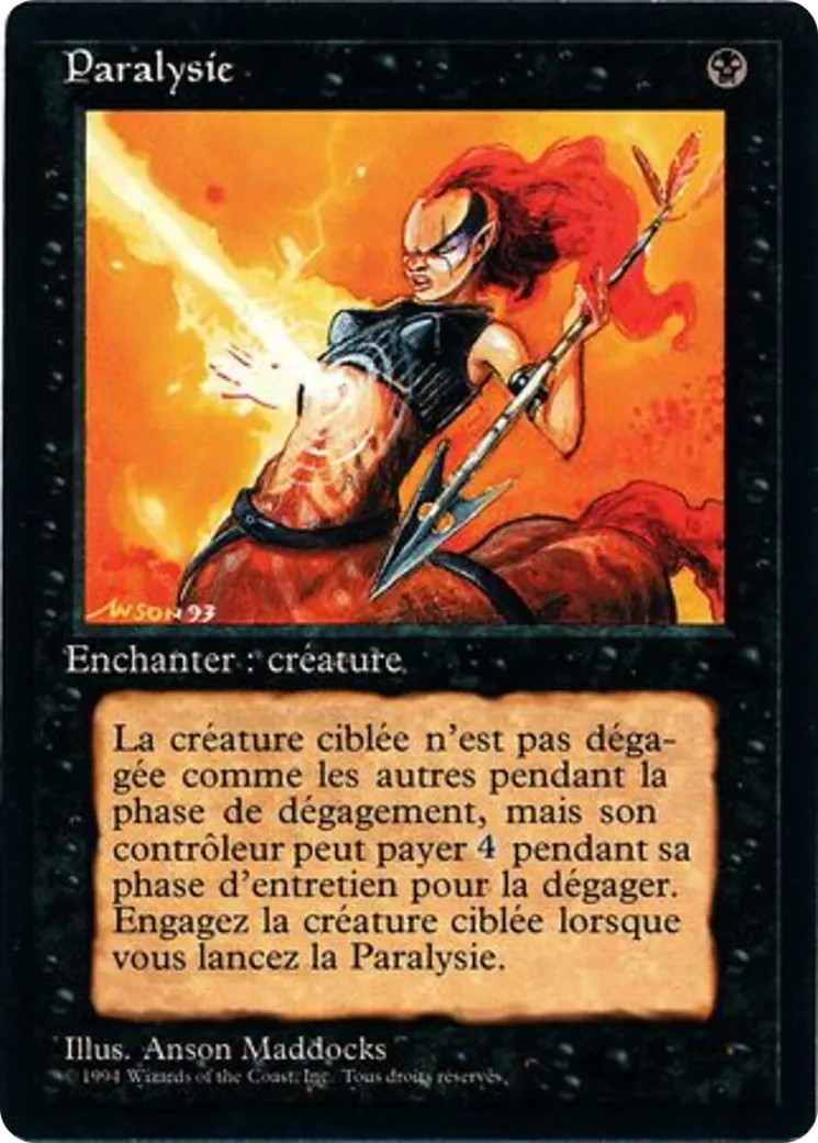 Paralyze — Foreign Black Border — Magic: The Gathering