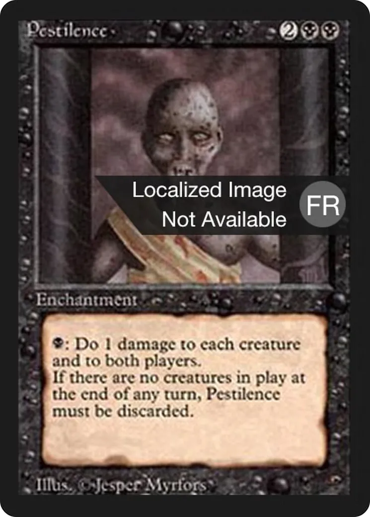 Pestilence — Foreign Black Border — Magic: The Gathering