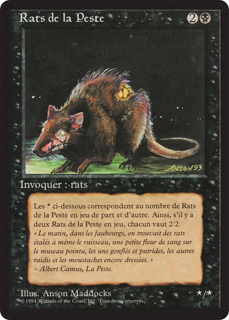 Rats de la peste — Foreign Black Border — Magic: The Gathering